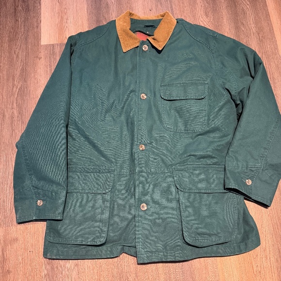 VTG Eddie Bauer men's goose down barn chore coat jacket medium M quilted - Picture 1 of 9